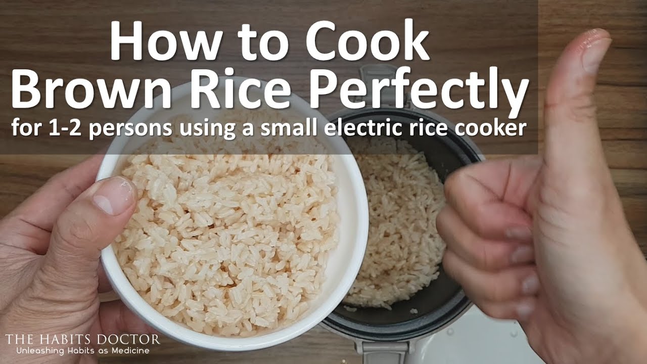 How to Cook Brown Rice Perfectly for 1-2 persons using a small electric rice  cooker. 