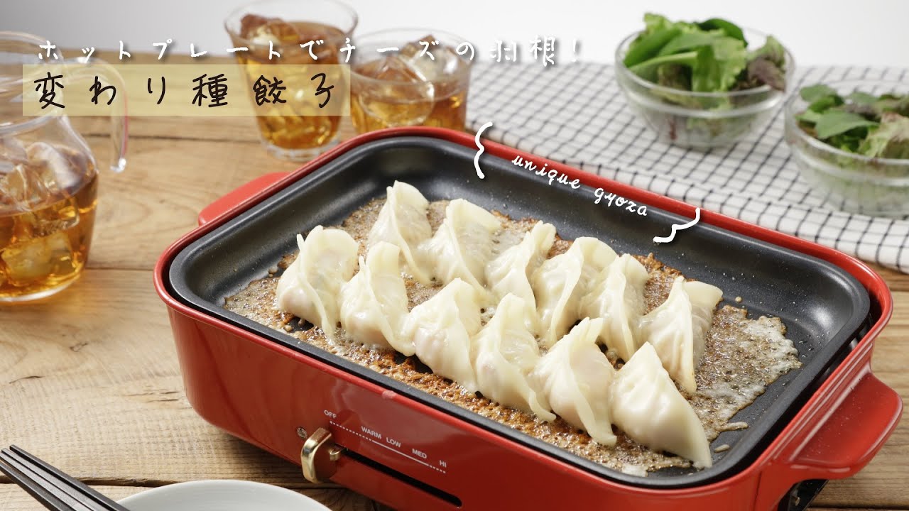 ホットプレートでチーズの羽根！変わり種餃子【きちんとキッチン 