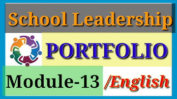 Model portfolio on Module -13 in English||Portfolio of school leadership concepts#Portfolio #nishtha