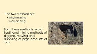 C6 1 9 Biological metal extraction