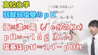 【高校化学】平衡⑨ ～弱酸弱塩基のｐＨ〜