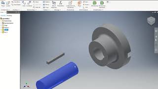 Autocad Inventor 2019 - Oldham Coupling - sub assembly and assembly