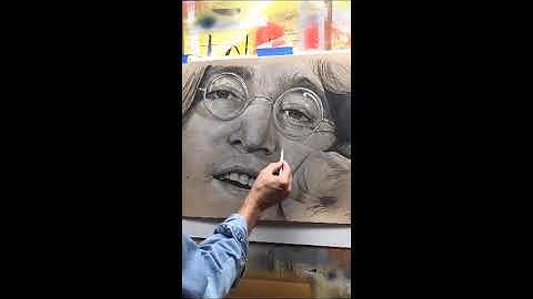 John Lennon How to Draw video, Step By step demo
