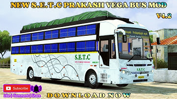 NEW SETC BS6 PRAKASH VEGA BUS MOD DOWNLOAD NOW |BUSSID V4. 2| |SPG GAMING|