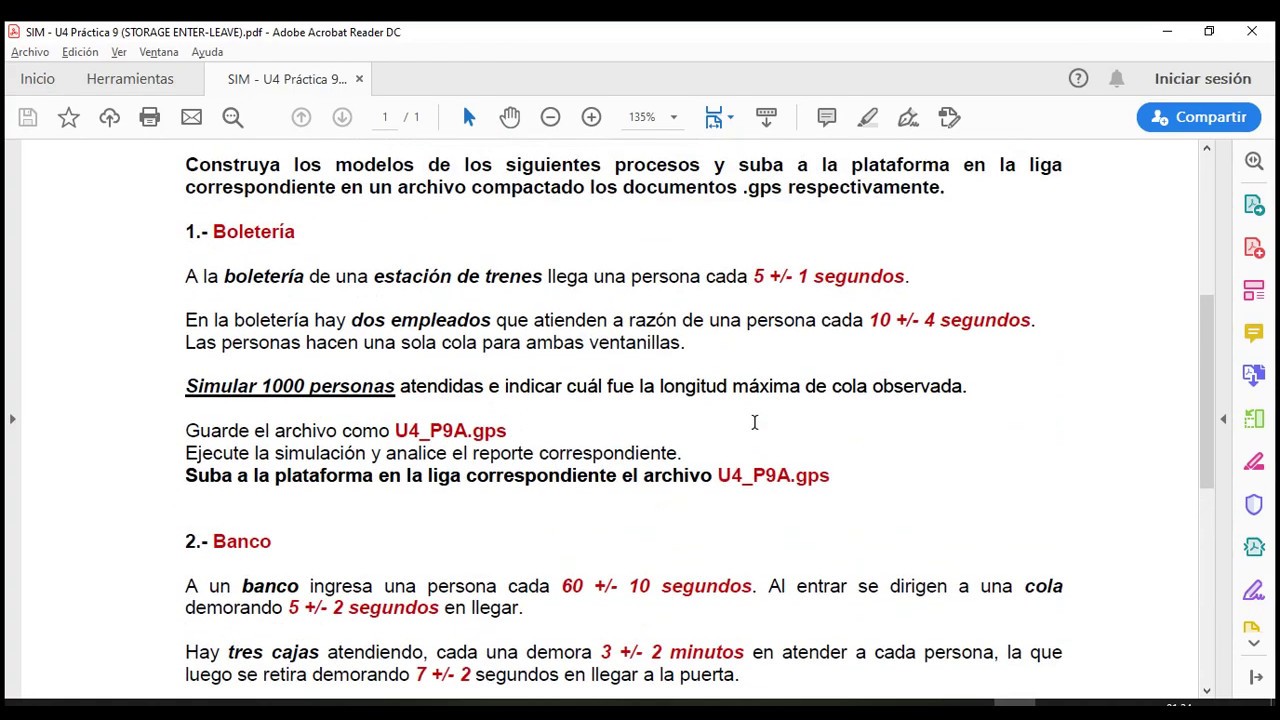 SIM GPSS Practica No 9 - YouTube
