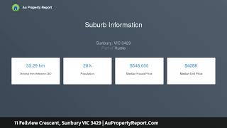 11 Fellview Crescent, Sunbury VIC 3429 | AuPropertyReport.Com