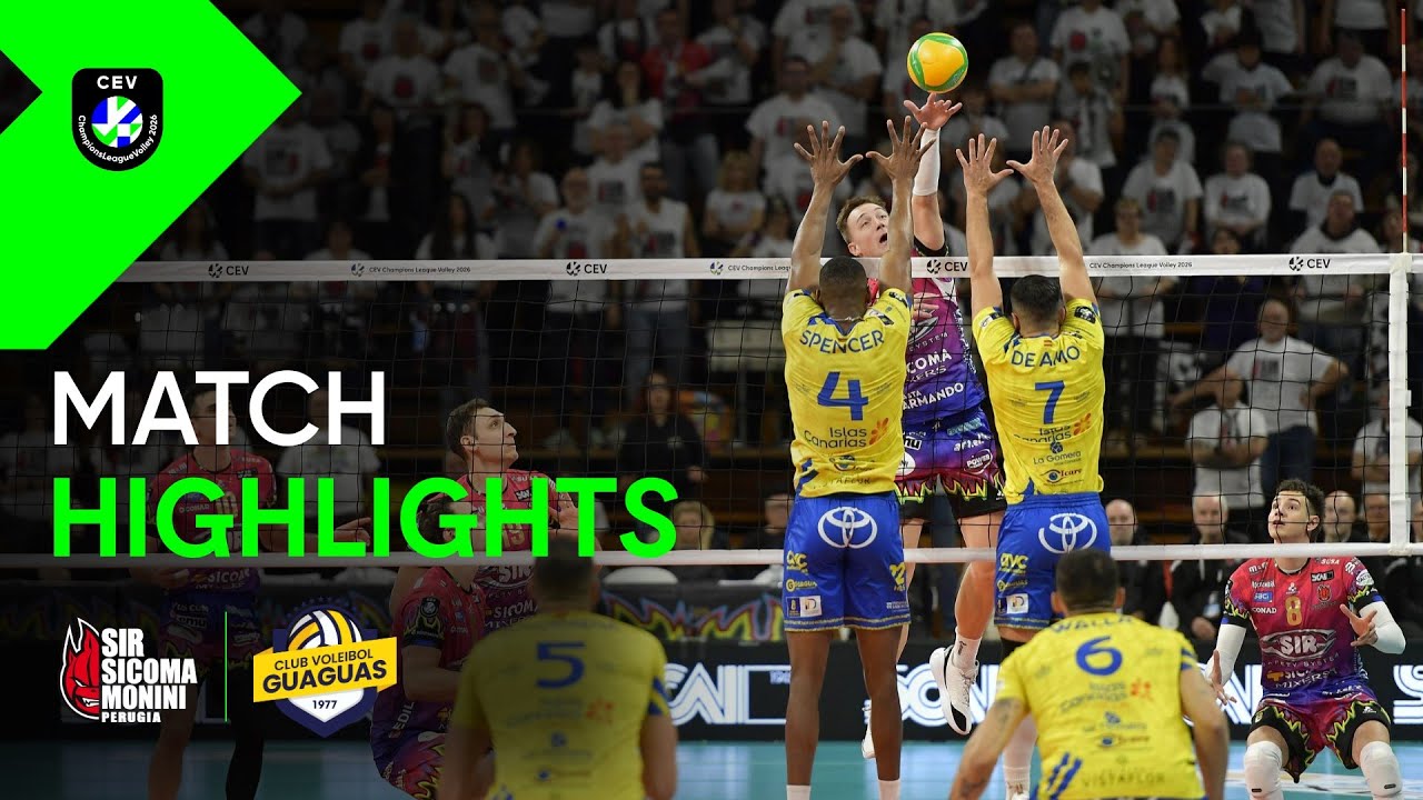 Highlights | Sir Sicoma Monini PERUGIA vs. Guaguas LAS PALMAS | CEV Champions League Volley 2026