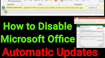 How to disable Microsoft office automatic updates in Ms word Excel PowerPoint