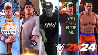 John Cena All Version Entrances in WWE 2K24 !!!