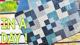 In A Day 10 Square Quilt Pattern | Tidepools | Beginner | Multiple Quilt Sizes Available!