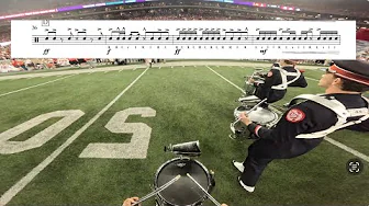 The Ohio State University Marching Band Drum Break with Music | A Minecraft Halftime Show
