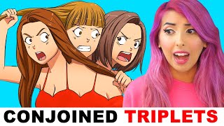 The Crazy Conjoined Triplets! (TRUE Story Animation Reaction)