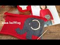編み物🧶ぞうさんの編み込みセーター🧶リクエスト編アイコードエッジの編み方☺️#編み物 #棒針編み #knitting
