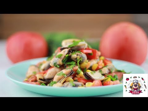 Video: Squid And Mussel Salad - Recipe With Photo Step By Step