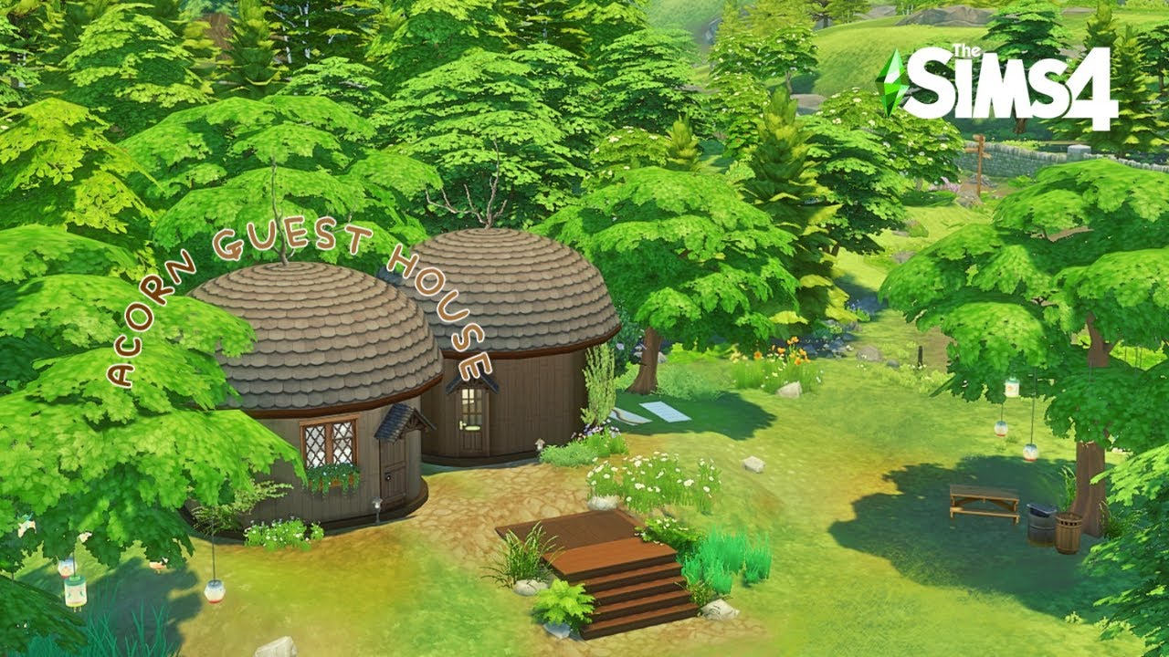 도토리를 닮은 게스트 하우스 🐿 | ACRON GUEST HOUSE (NO CC) | The Sims 4 | Speed ...