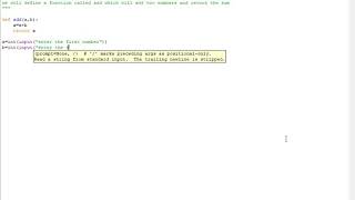 How To Write A Function To Add Two Numbers In Python