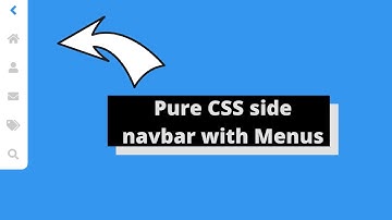 Pure CSS side navbar with Menus and animation using HTML | CSS | Web design