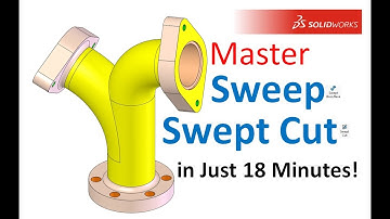 SolidWorks Tutorial for Beginners(Sweep, Swept Cut, Shell, Pattern)