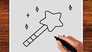 How To Draw Magic Stick - Drawing Magic Stick Step By Step