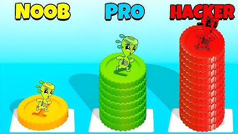 🔥 Coin Stack Puzzle   Noob Vs Pro Vs Hacker 🏆