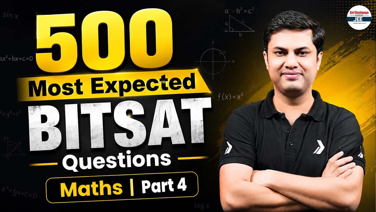 🚀 500 Most Expected BITSAT Questions Maths | Part 4 | BITSAT 2026 Must ...