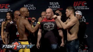 Anderson Silva vs. Nick Diaz full video- UFC 183 full weigh in + face off