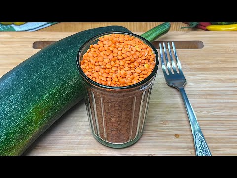 КАБАЧОК И СТАКАН ЧЕЧЕВИЦЫ! Я ГОТОВЛЮ ИХ ТАК ПРОСТО! Они такие вкусные, что ешь хоть каждый день