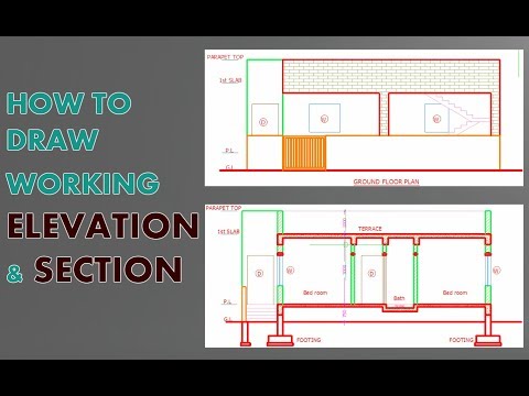 elevation-and-section-in-autocad-how-draw-very-easy-&-fast
