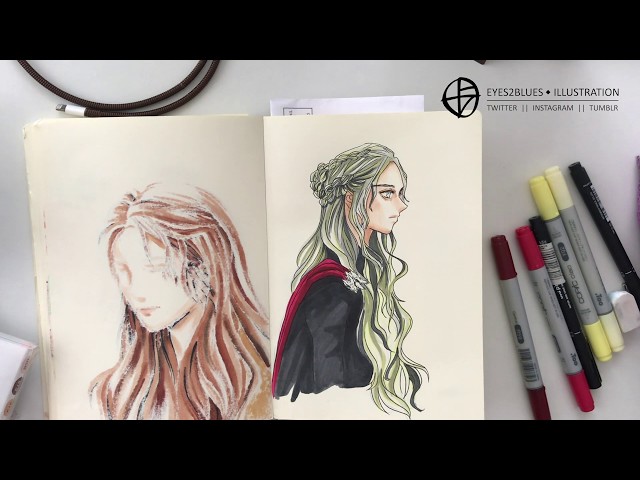 Drawing Timelapse: Daenerys Targaryen class=