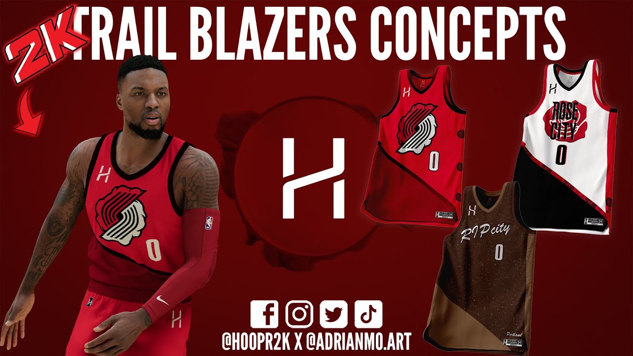NBA2K Portland Trail Blazers Custom Jersey Concepts by @hooprstore