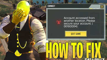 Unbelievable!! How To Fix "Account Accessed From Another Location" In Call Of Duty Mobile