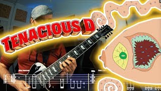 Video thumbnail of "Tenacious D - Daddy Ding Dong guitar solo lesson w/ tabs"