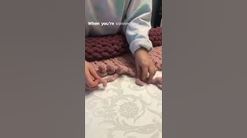 Connect two chenille yarn skeins together