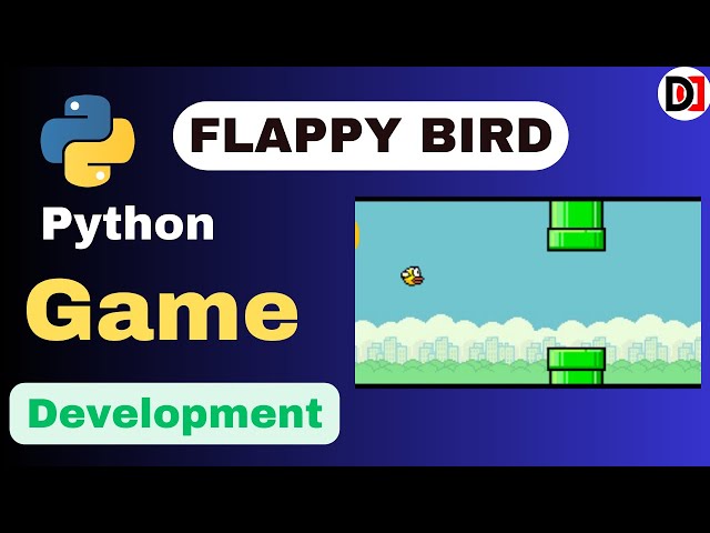 Flappy Bird Python Tutorial, Flappy Bird Game in Python, Python Projects  for Resume