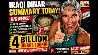 🚨 4 BILLION DINARS FOUND! 😱 Biggest Iraq Breaking News Summary Yet | What It REALLY Means!