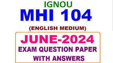 ignou mhi 104 june 2024 previous year solved paper in english
