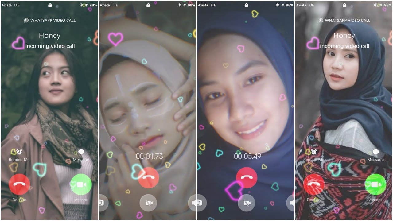 cara edit foto dengan efek template video call - YouTube
