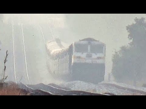 Indian Railways Train is Running like Exercising in the Rail Track/Monster Gradient
