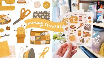 how i make sticker sheets at home ♡ procreate + silhouette studio