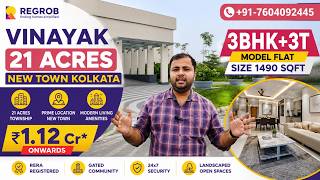 Vinayak 21 Acres New Town Kolkata |☎+91-7604092445 | 3BHK+3T Model Flat - Size 1490 Sqft | ₹1.12 Cr*