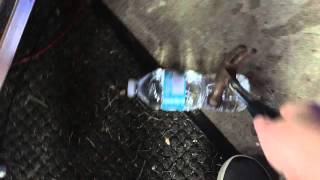 Destroying A Water Bottle