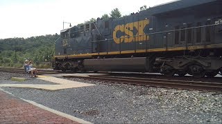 CSX Empty Coal Trian Through Point Of Rocks, with Crazy Rail Fan?
