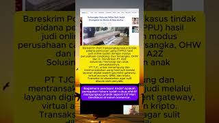 Bareskrim Bongkar Modus Baru Judi Online Uang Disembunyikan di Perusahaan Cangkang #shorts