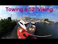 Towing a 52' Viking on a Hip Tow From Slip into to A&amp;J for Haulout in Stuart / Salerno Florida