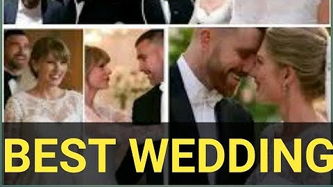 Taylor Swift and Travis Kelce attending a wedding together and dancing...