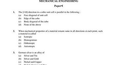 Tneb AE Mechanical  sample question paper