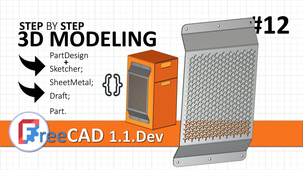 FreeCAD 1.1: 3D-моделирование, упражнение 12 | Набор переменных для управления размерами 3D-модели