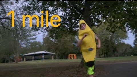 Running a mile in a banana suit!!