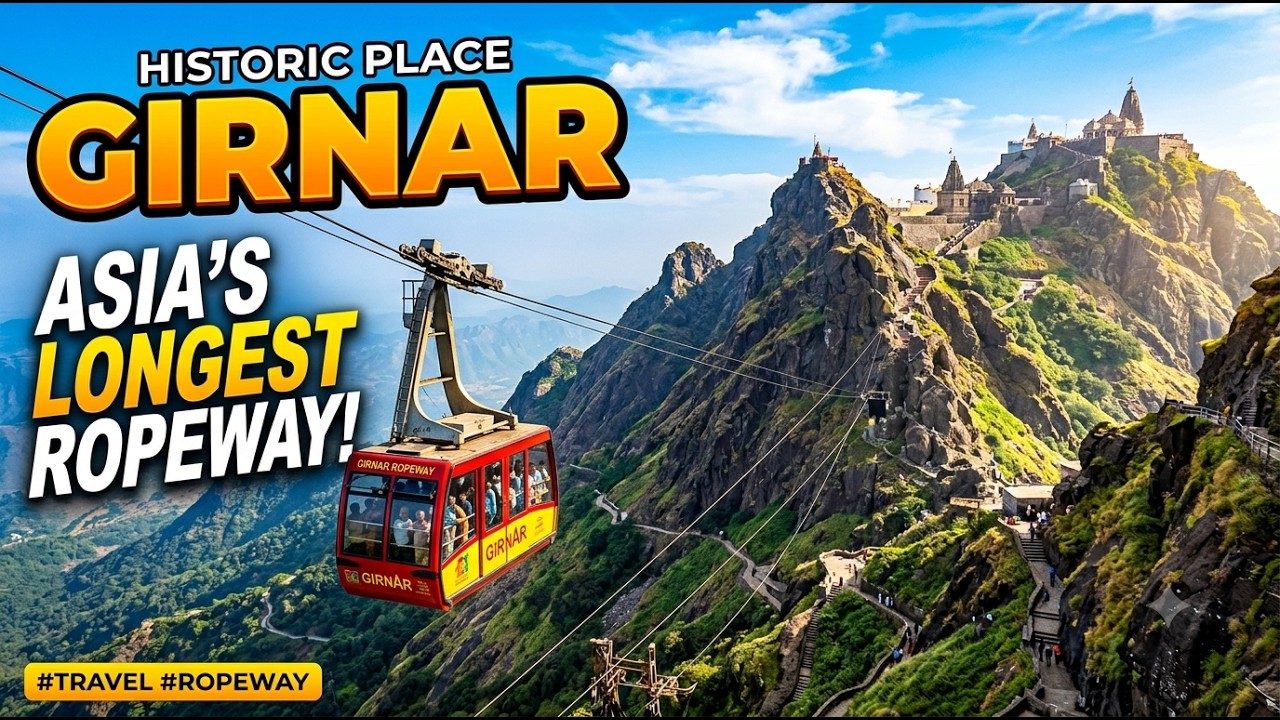 || Historic Place Girnar|| Longest ROPEWAY of asia|| #travel #Ropeway # ...