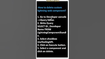 How to delete custom lightning Web Component? #salesforcefighters #jobinterview #lwcinterview #lwc